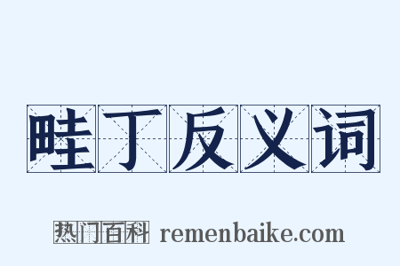 畦丁反义词是什么意思的图片